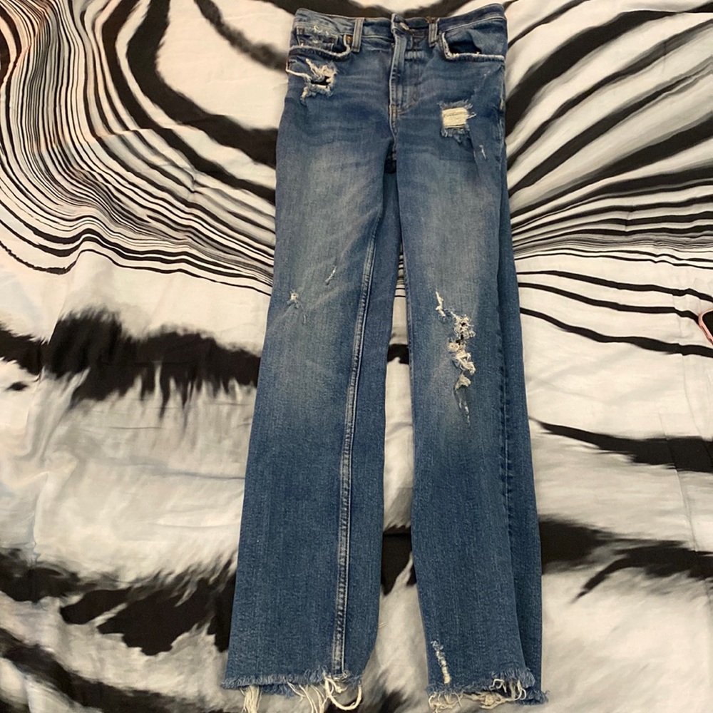 Free people size 24 mid rise jeans